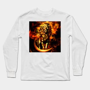 GOLDEN FIRE LION Long Sleeve T-Shirt